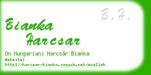 bianka harcsar business card