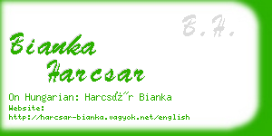 bianka harcsar business card